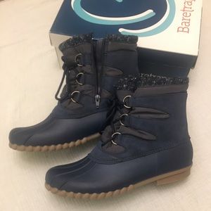 Bare trap navy duck boots